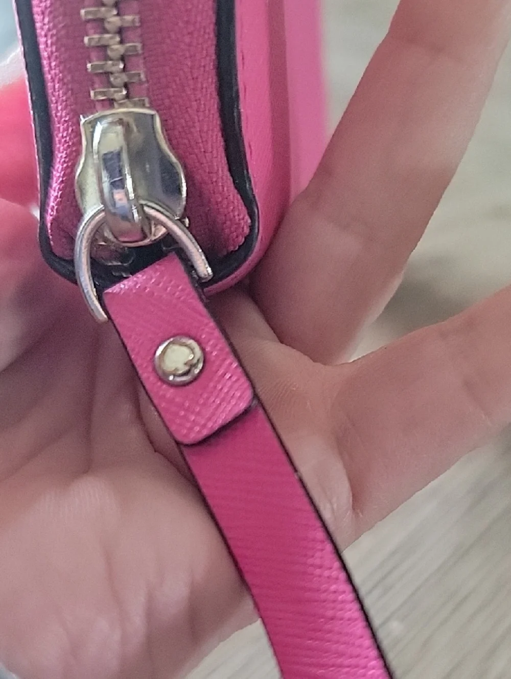 kate spade Fuchsia Zip-Around Wristlet Wallet